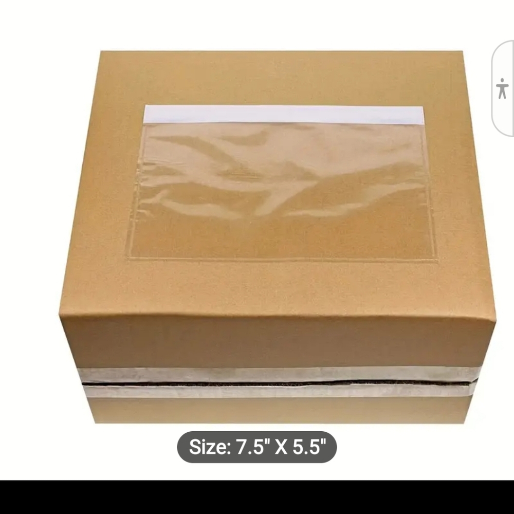 25ct. Clear Adhesive Shipping Labels/Invoice Pocket - Picture 2 of 6